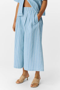 Object Elsie Wide Striped Culotte Jeans - The Mercantile London