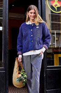 A.P Marine Blue & Gingham Reversible Jacket