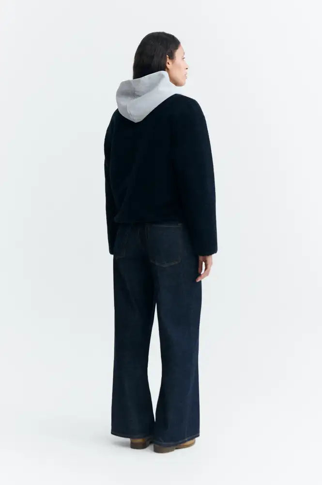 Thinking Mu Kourtney Navy Shearling Jacket - The Mercantile London