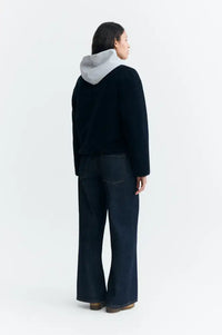 Thinking Mu Kourtney Navy Shearling Jacket - The Mercantile London