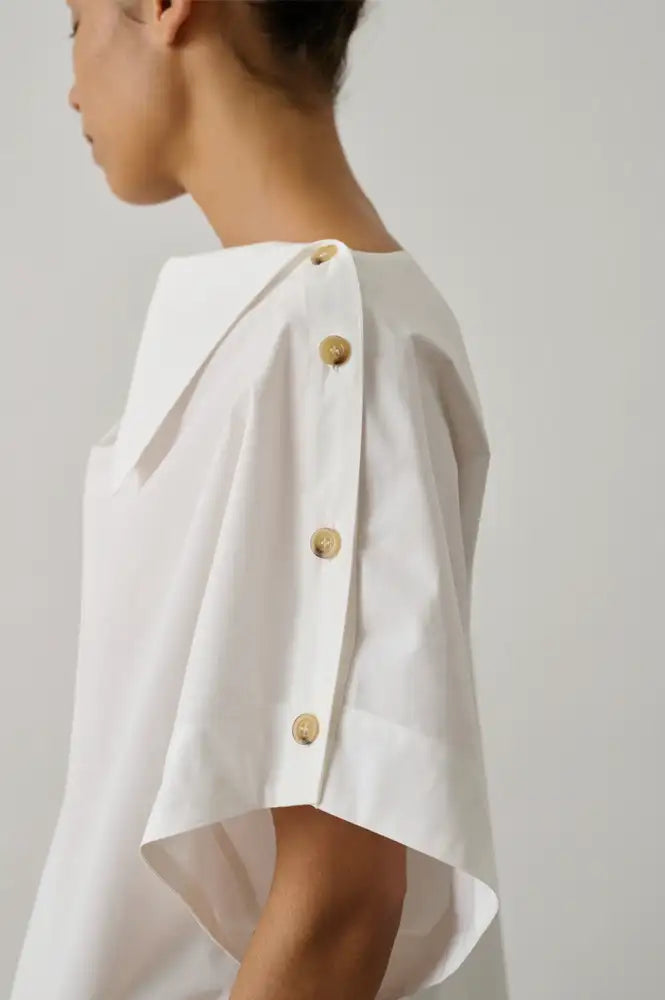Soeur Issa White Asymmetric Blouse - The Mercantile London