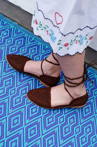 Raffia Handmade Brown Sandals - The Mercantile London