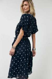 Lolly's Laundry Pine Navy Polka Dot Blouse - The Mercantile London