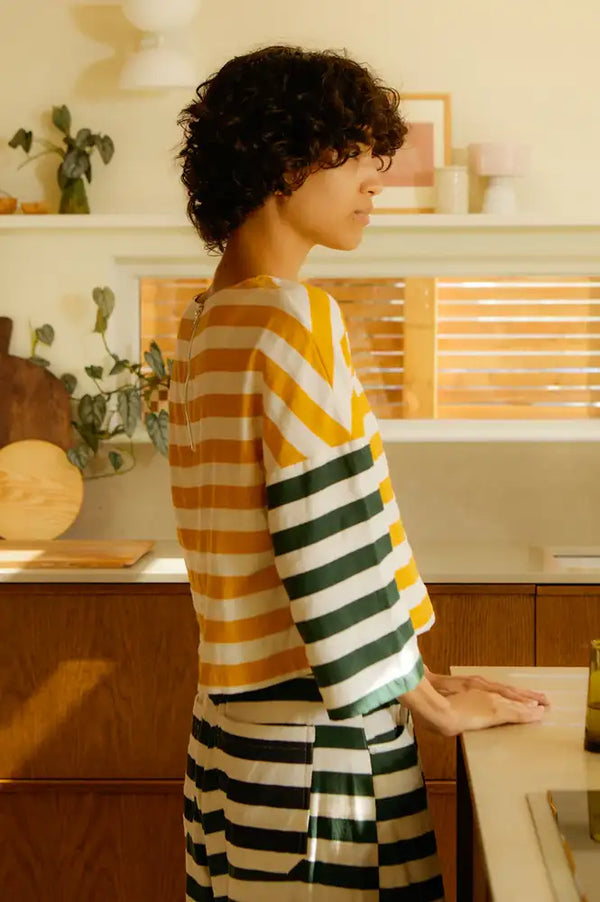 L.F. Markey Carr Patchwork Stripe Top - The Mercantile London
