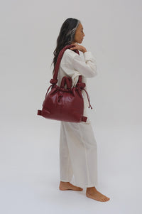 Ölend Ona Cherry Red Vegan Leather Bag - The Mercantile London