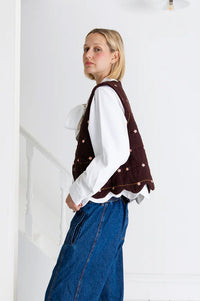 Bonté Estella Chocolate Star Gilet - The Mercantile London