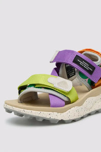 Flower Mountain Nazca Green Violet & Orange Sandals - The Mercantile London