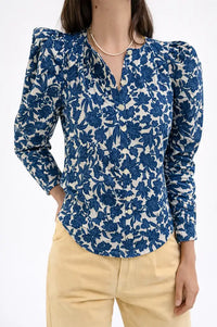 Sophie + Lucie Blee Blue Floral Blouse - The Mercantile London