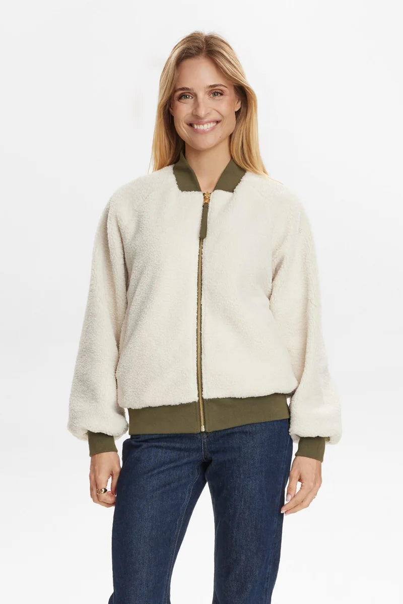 Numph Etera Reversible Grape Leaf Bomber Jacket - The Mercantile London