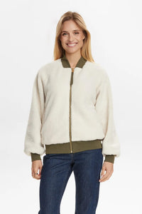 Numph Etera Reversible Grape Leaf Bomber Jacket - The Mercantile London