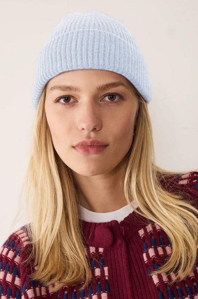 Loop Mimi Whisper Blue Cashmere Beanie - The Mercantile London