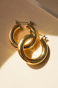 Luv AJ Baby Amalfi Gold Tube Hoops - The Mercantile London