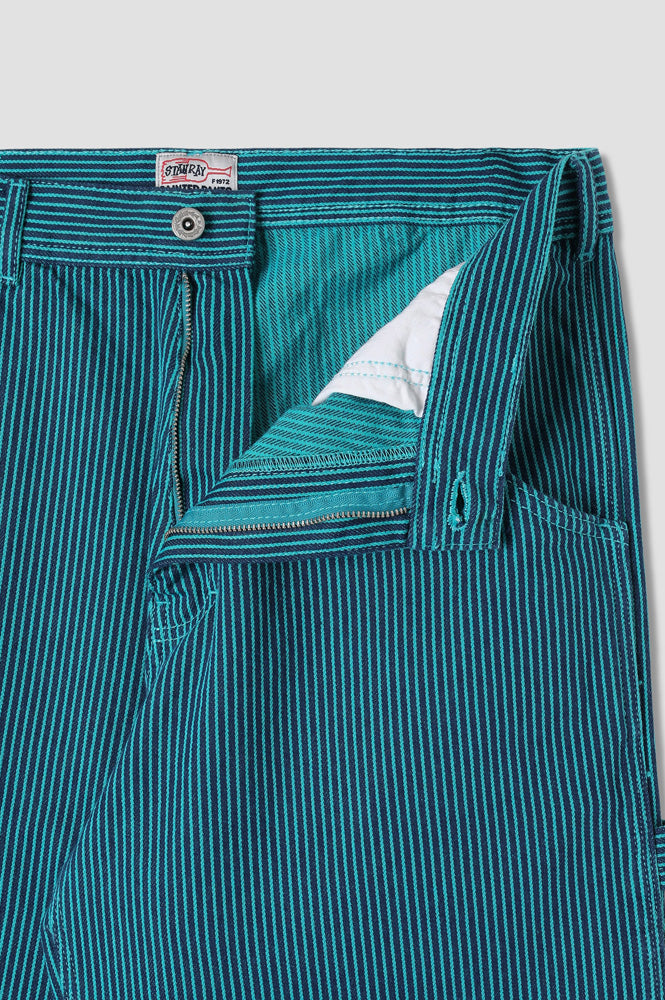 Stan Ray Blue & Teal Hickory Big Job Painter Trousers - The Mercantile London