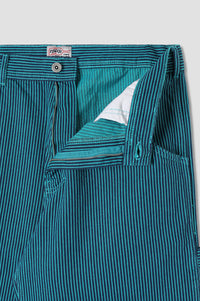 Stan Ray Blue & Teal Hickory Big Job Painter Trousers - The Mercantile London