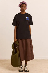 Damson Madder Nature Bathing Black T-Shirt