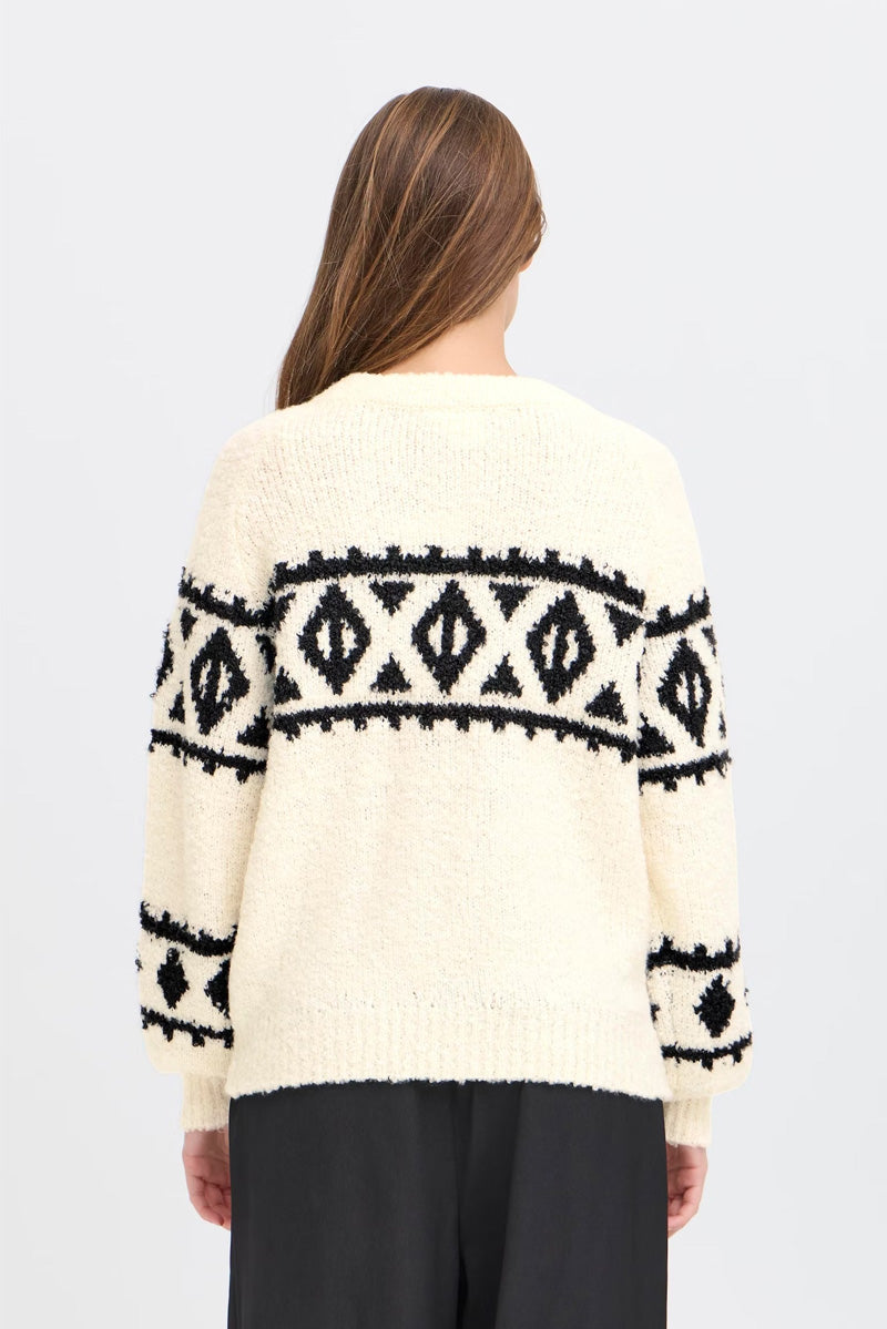 ICHI Carani Birch Long Sleeve Jumper - The Mercantile London