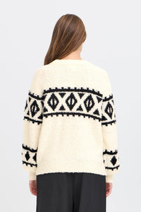 ICHI Carani Birch Long Sleeve Jumper - The Mercantile London