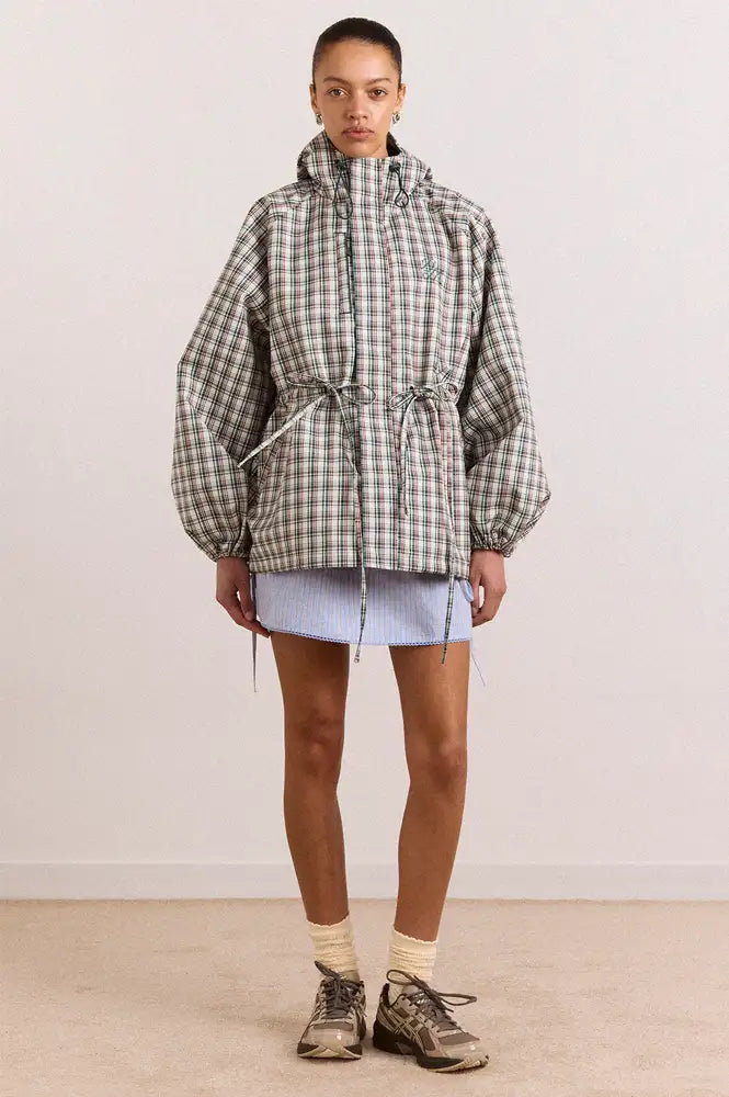 Damson Madder Liu Elderberry Check Raincoat
