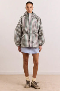 Damson Madder Liu Elderberry Check Raincoat