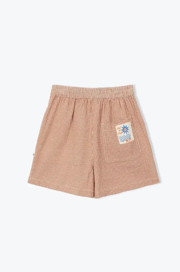 A.P Vichy Brown Gingham Shorts - The Mercantile London