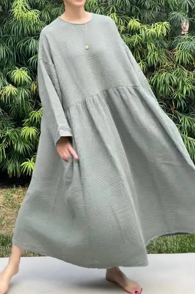 April Meets October Sage Picnic Dress