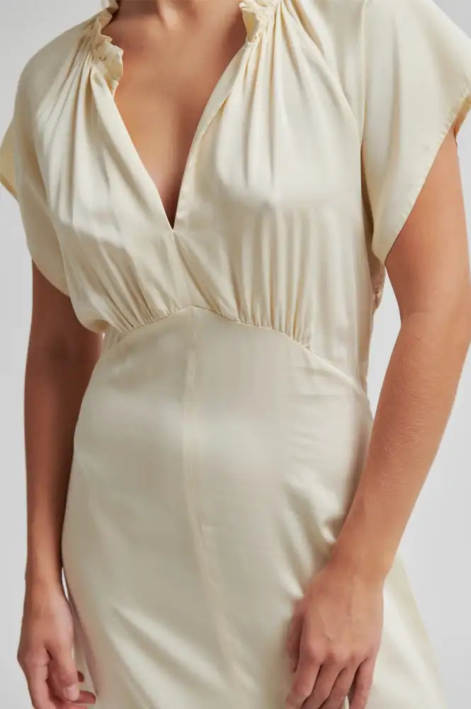 Second Female Shera Alabaster Gleam Frill Dress - The Mercantile London