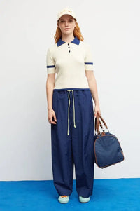 Dr Bloom Beso Navy Checkered Trousers - The Mercantile London