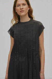 Rabens Saloner Taya Liquorice Multi Layer Dress - The Mercantile London