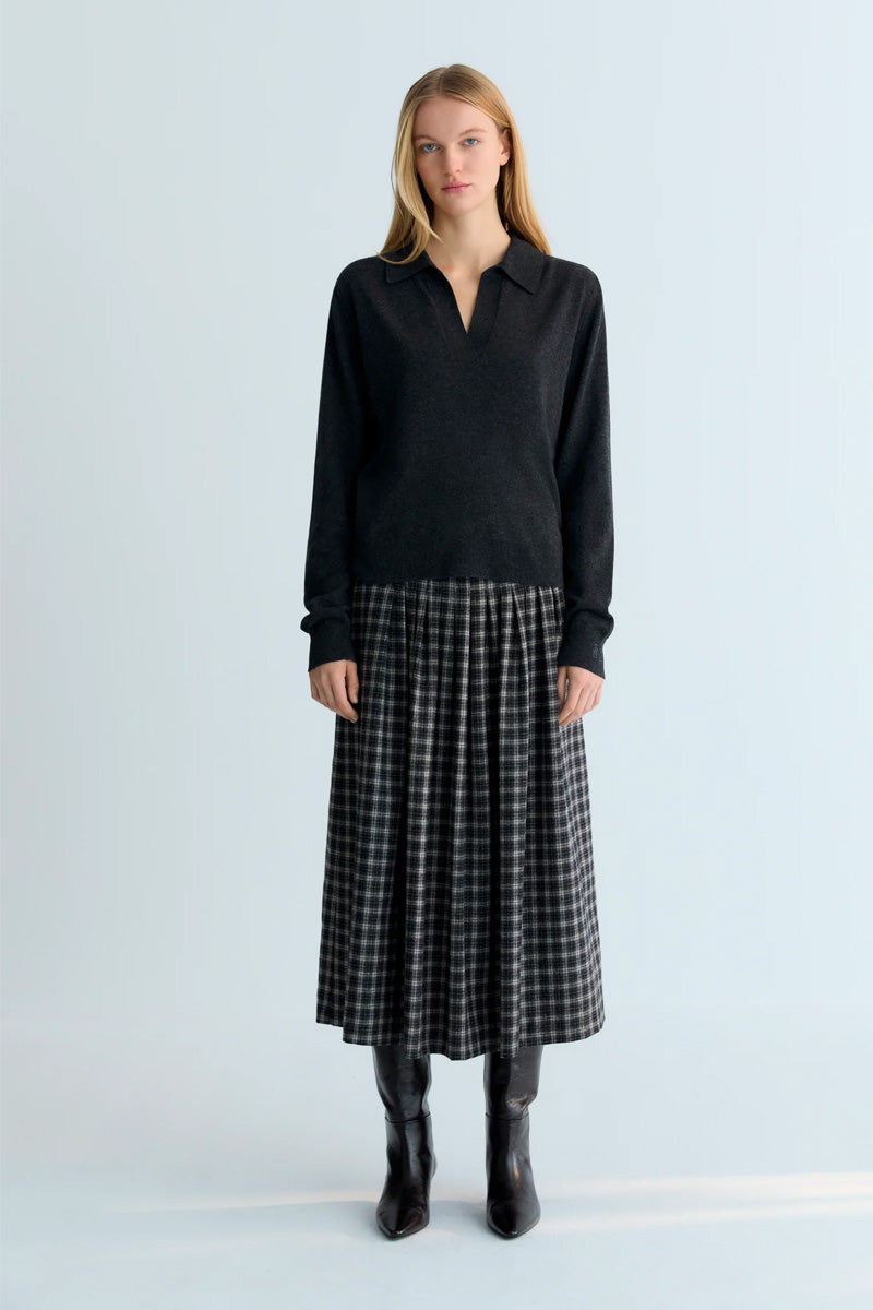 The New Society Dione Checked Skirt - The Mercantile London