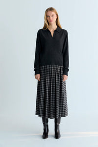 The New Society Dione Checked Skirt - The Mercantile London