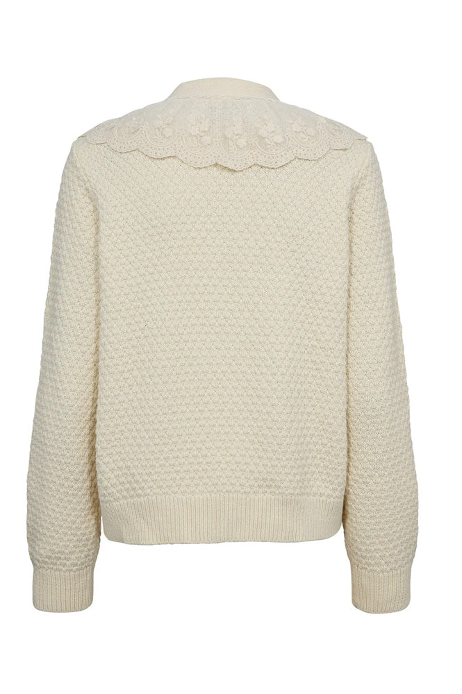 Numph Janie Pristine Cream Knitted Cardigan - The Mercantile London