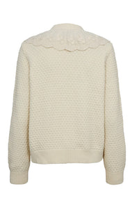 Numph Janie Pristine Cream Knitted Cardigan - The Mercantile London