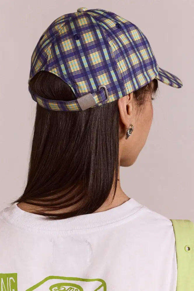 Damson Madder Tomboy Check Cap - The Mercantile London