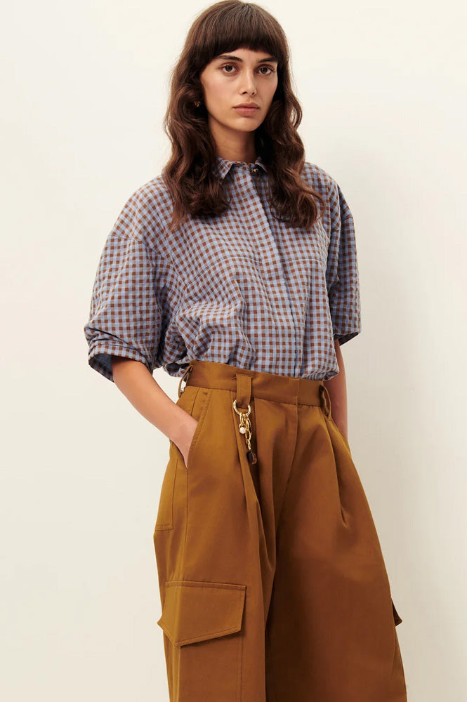 Sessùn Florentina Amberazul Checked Shirt
