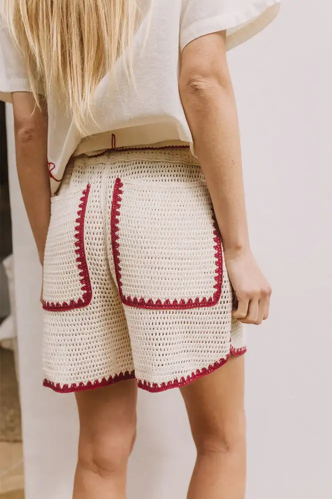 Indi & Cold Red Crochet Shorts