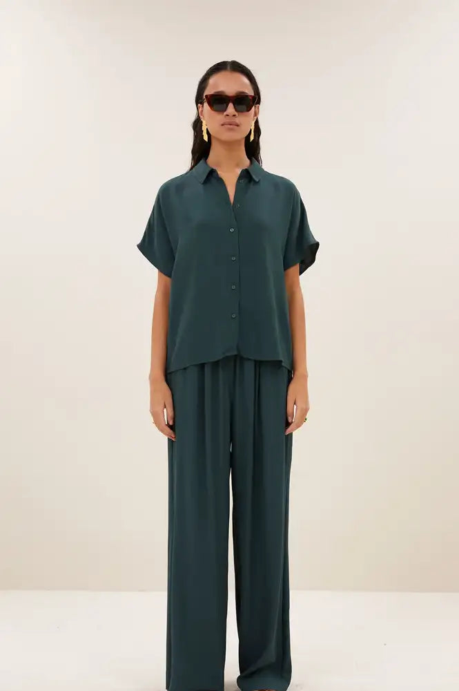 By-Bar Barley Dried Basil Viscose Blouse