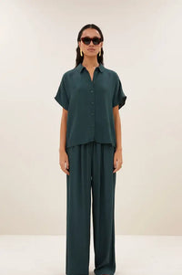 By-Bar Barley Dried Basil Viscose Blouse