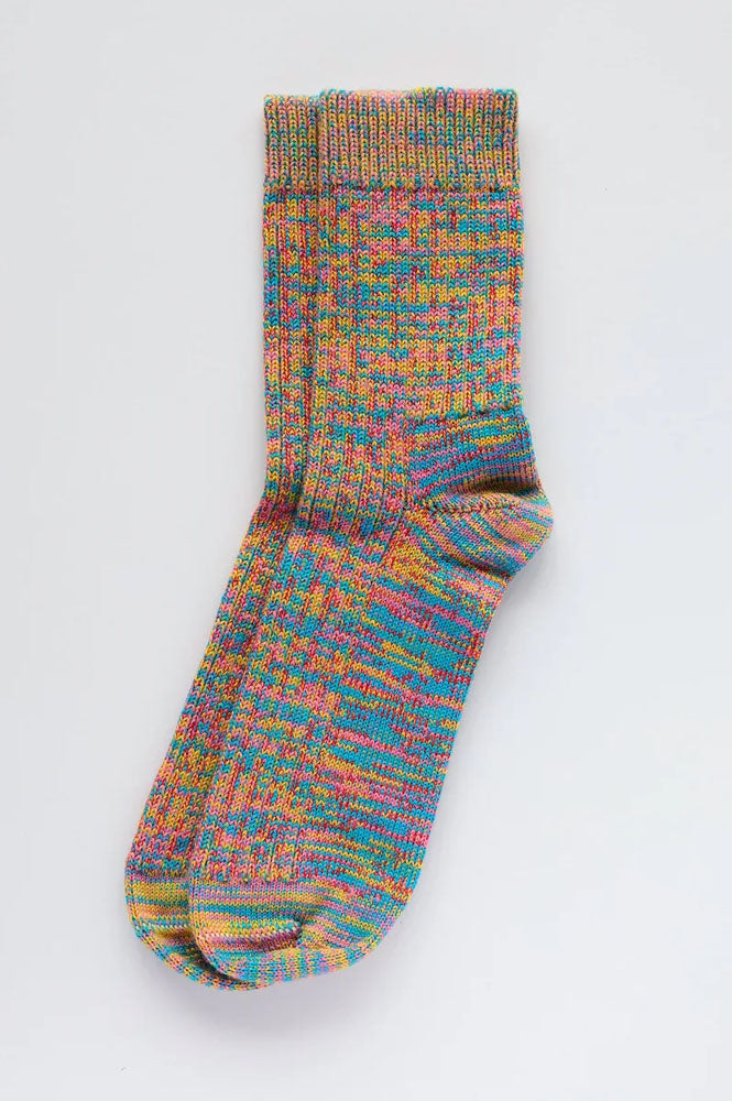 Rock + Ruby Betsy Blue Sprinkles Wool Socks - The Mercantile London