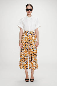 Grace & Mila Varsy Cognac Print Trousers - The Mercantile London