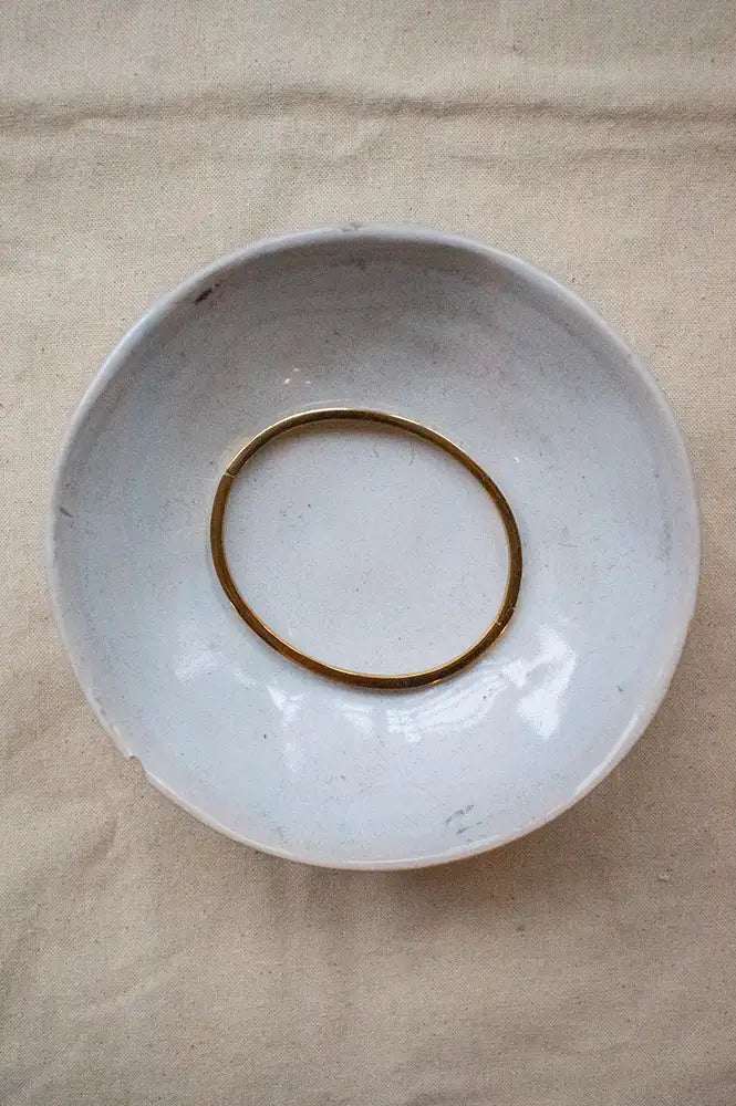 Coral Enamel Thin Bangle Bracelet - The Mercantile London