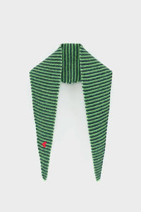 Bellerose Dusol Navy & Green Striped Triangle Scarf
