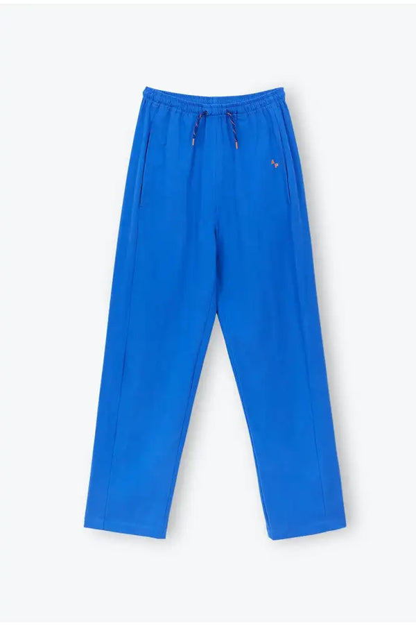 A.P Cobalt Rustic Cotton Trousers - The Mercantile London