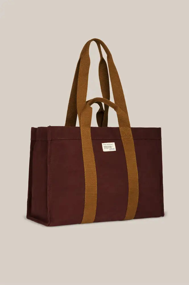 Moismont No.46 Cabas Garnet Canvas Bag - The Mercantile London
