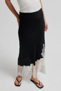 Second Female Wila Black Lace Skirt - The Mercantile London