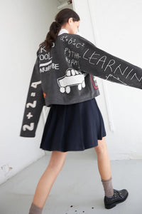 Stella Nova Navy Plissé Mini Skirt - The Mercantile London