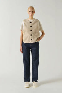 Soeur Fusil Ecru Sleeveless Jacket - The Mercantile London