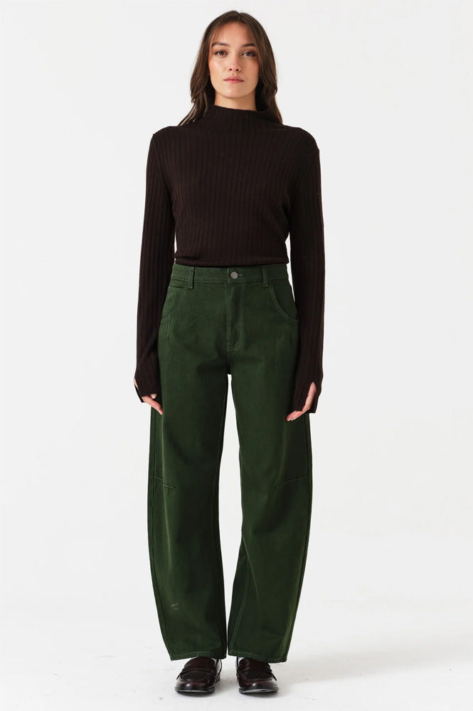 Seventy + Mochi Nina Dark Pine Barrel Leg Jeans - The Mercantile London