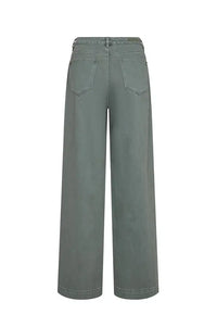 Numph Hamilton Washed Sea Green HR Wide Jeans