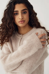 Noella Kae Oyster Mohair Cardigan - The Mercantile London