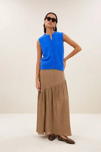 By-Bar Meya Spencer Electric Blue Knitted Vest
